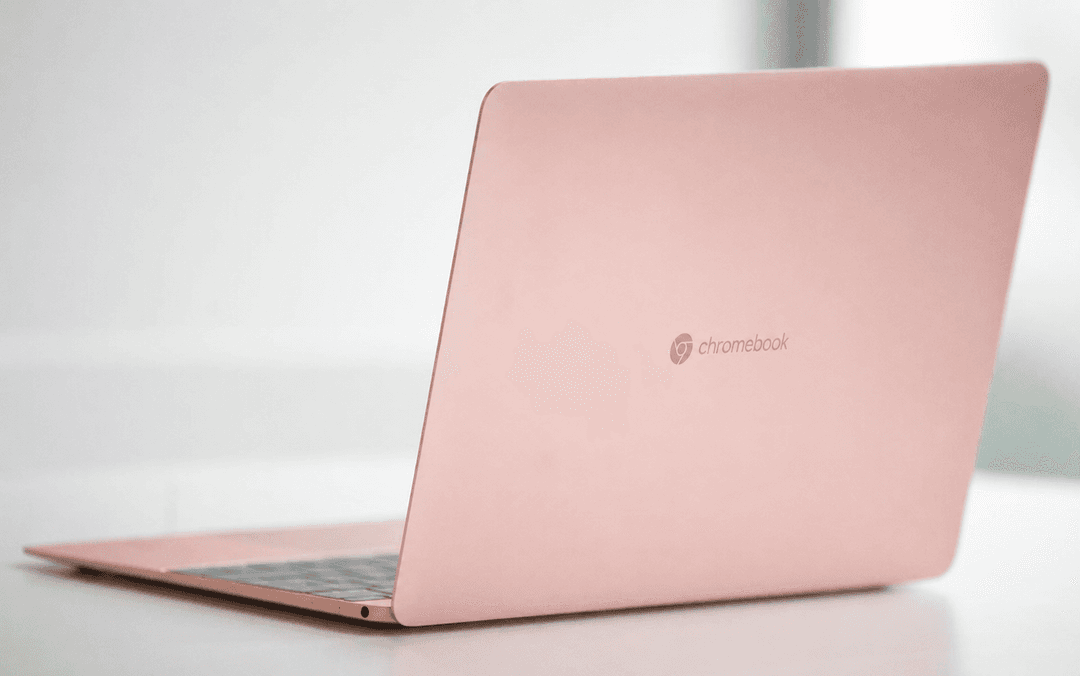 Rose gold Chromebook